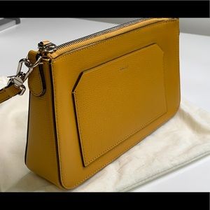 Yellow Bally Leather Cross Body Purse